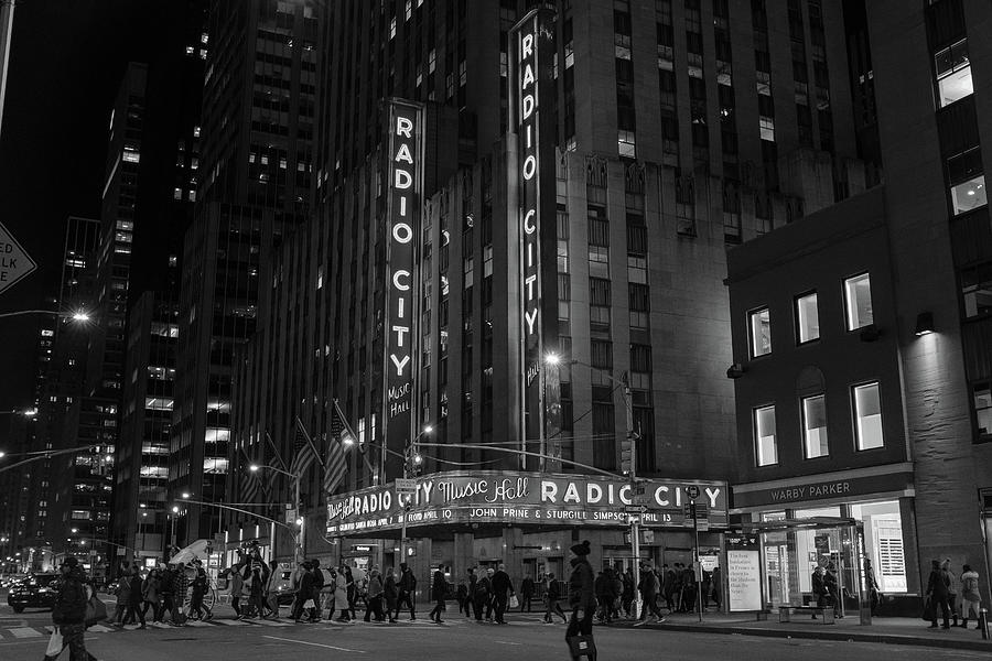 Radio City Music Hall in Black and White Photograph by Doug Ash