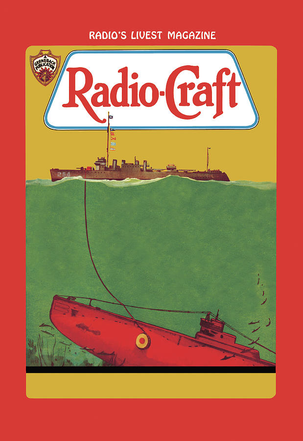Radio-Craft: Submarine Painting by Hugo Gernsback