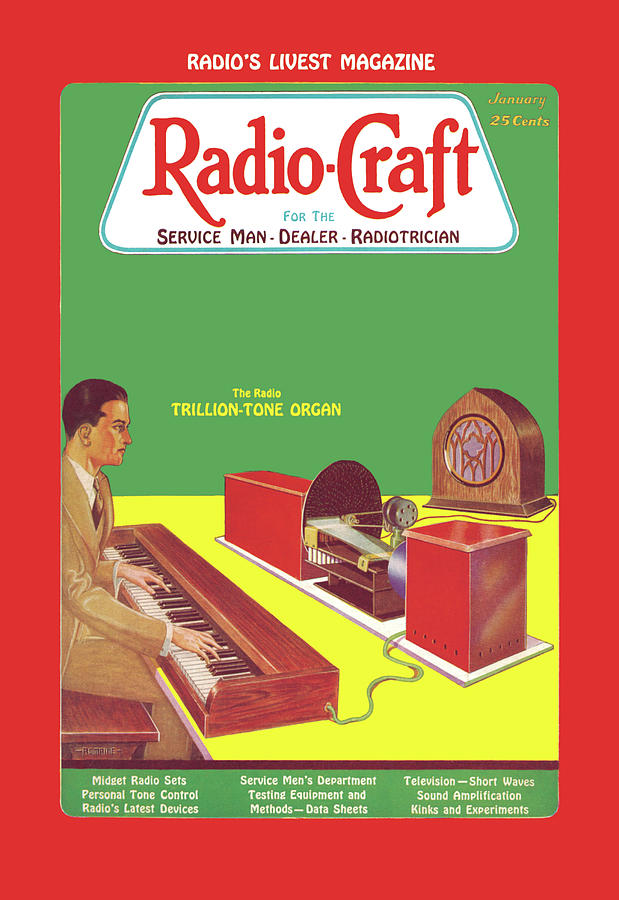 Radio Craft: The Radio Trillion-Tone Organ Painting by Romaine