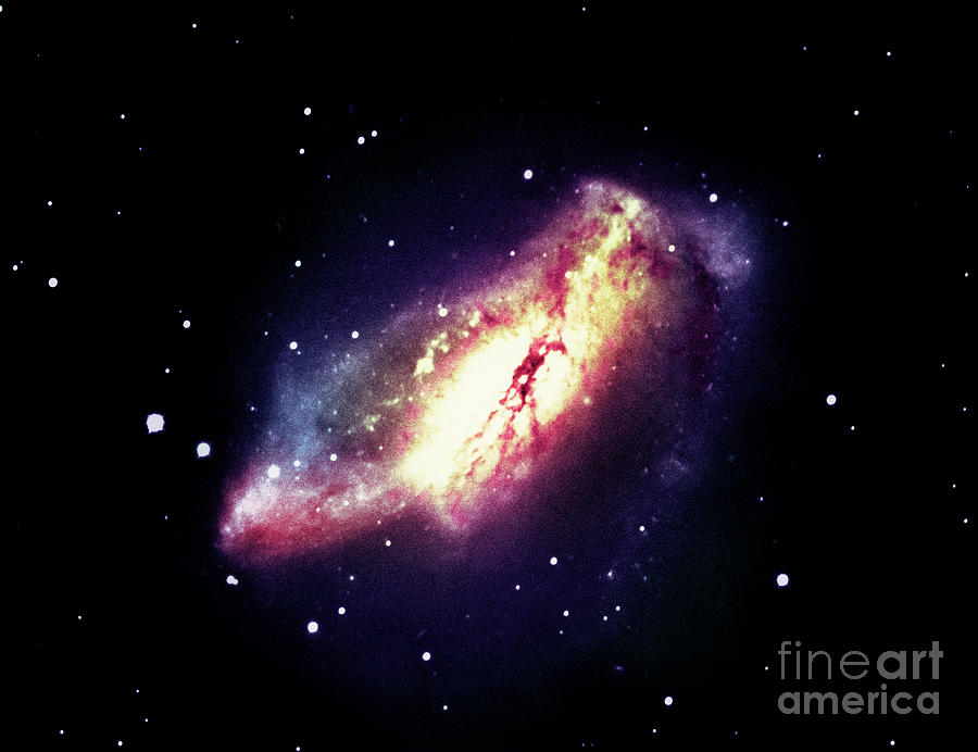 Radio Galaxy Ngc 2146 Photograph by National Optical Astronomy Observatories/coloured By Science Photo Library