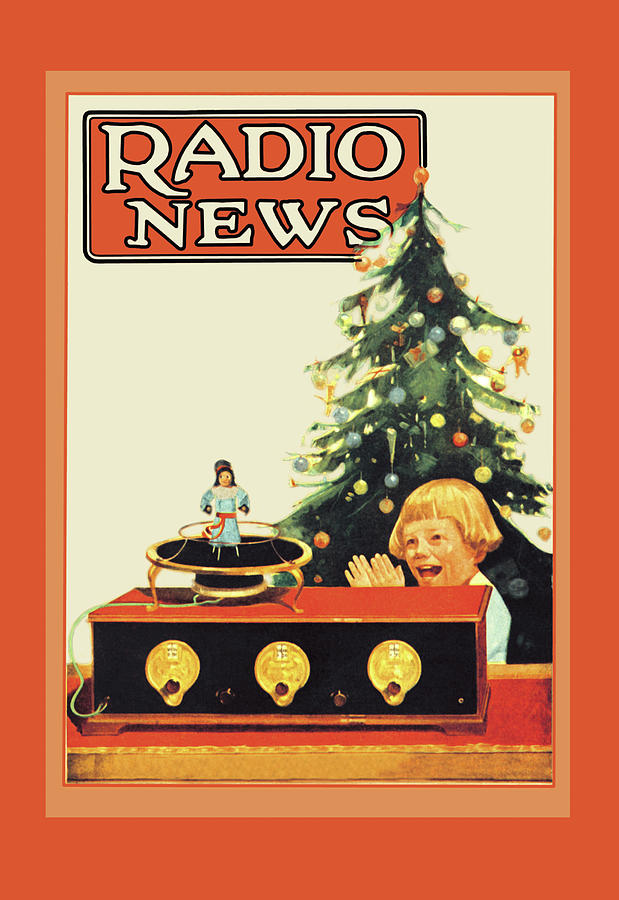 Christmas Painting - Radio News: Christmas by Hugo Gernsback