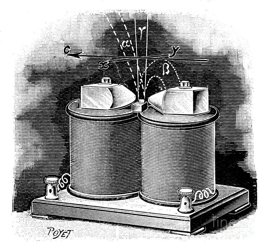 Radium Experiment, 1904. Artist Poyet Drawing by Print Collector