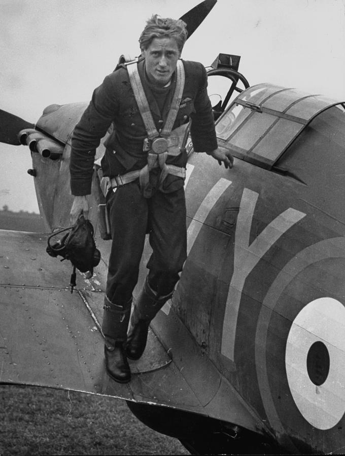 RAF Pilot Albert G. Lewis Photograph by William Vandivert