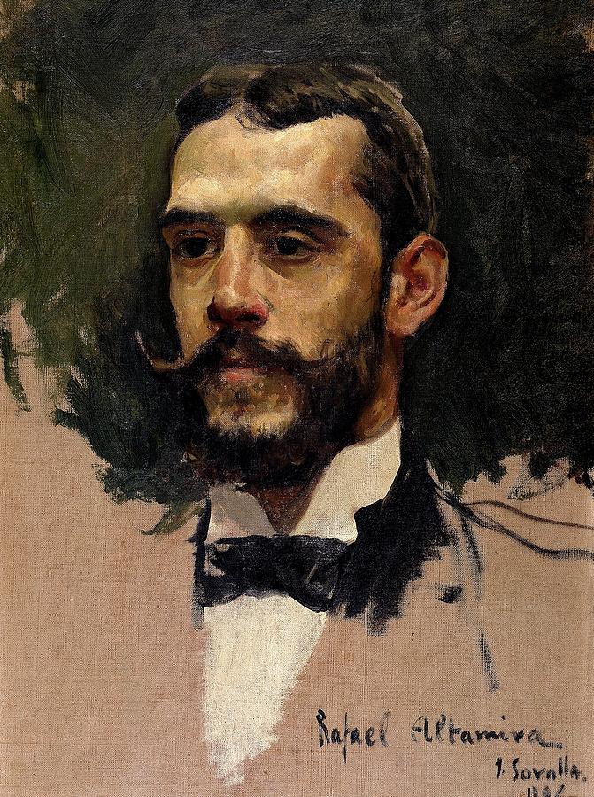 Rafael Altamira y Crevea, 1886, Spanish School, Oil on canvas, 55,5... Painting by Joaquin Sorolla -1863-1923-