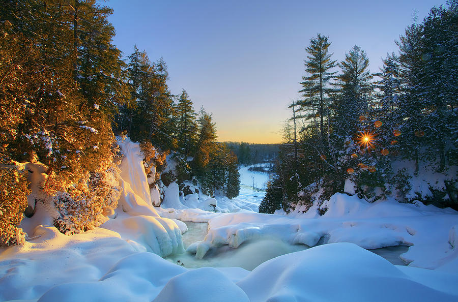 Ragged Falls Sunset Photograph by Henry@scenicfoto.com