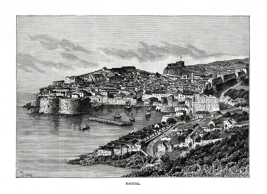 Ragusa, Sicily, Italy, 1879. Artist Drawing by Print Collector
