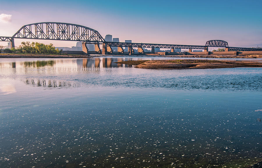 Railroad Bridge Over The Ohio Photograph by Steven Ainsworth