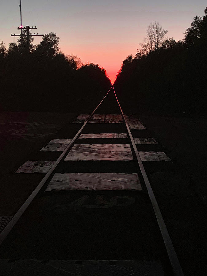 Railroad Sunset Photograph