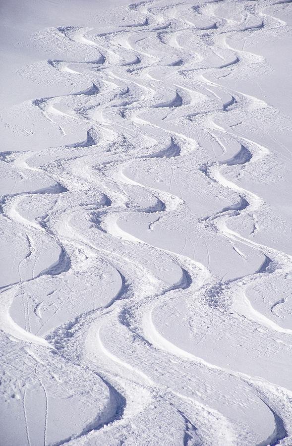 Rails In Snow Photograph by Marten Adolfson