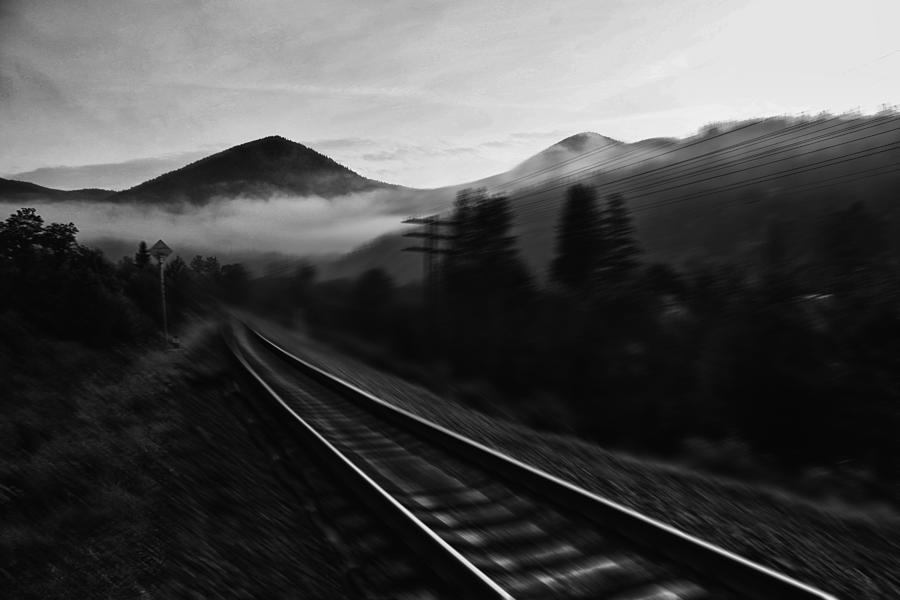 Railway In Tatariv Photograph by Alexander Kiyashko
