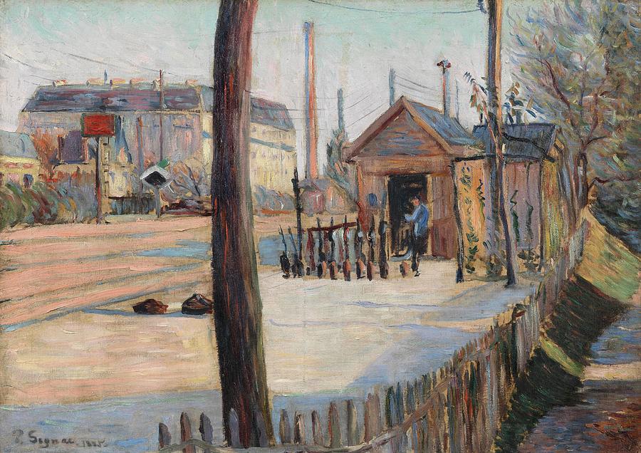 Railway Junction near Bois-Colombes. Painting by Paul Signac -1863-1935-