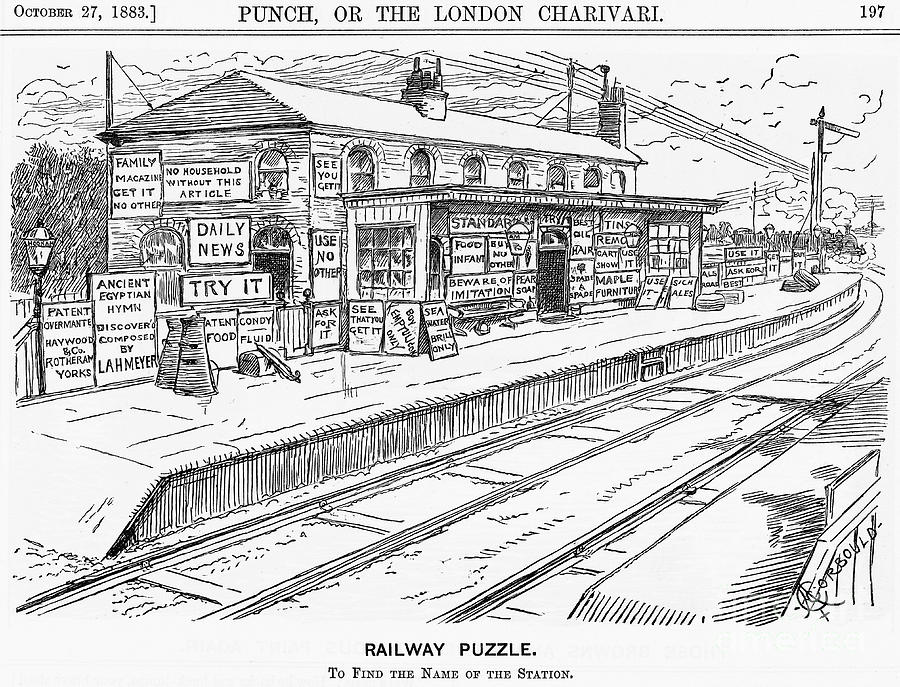 Railway Puzzle, 1883 Drawing by Print Collector