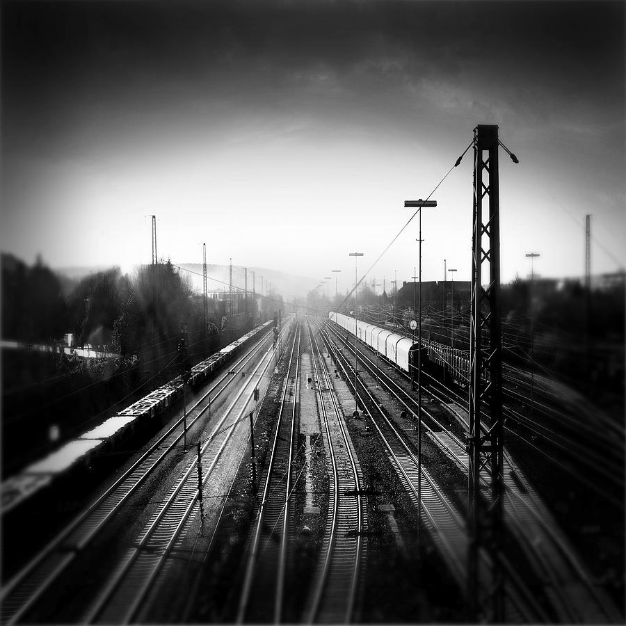 Train Station Photograph - Railway Station by Hans Bauer
