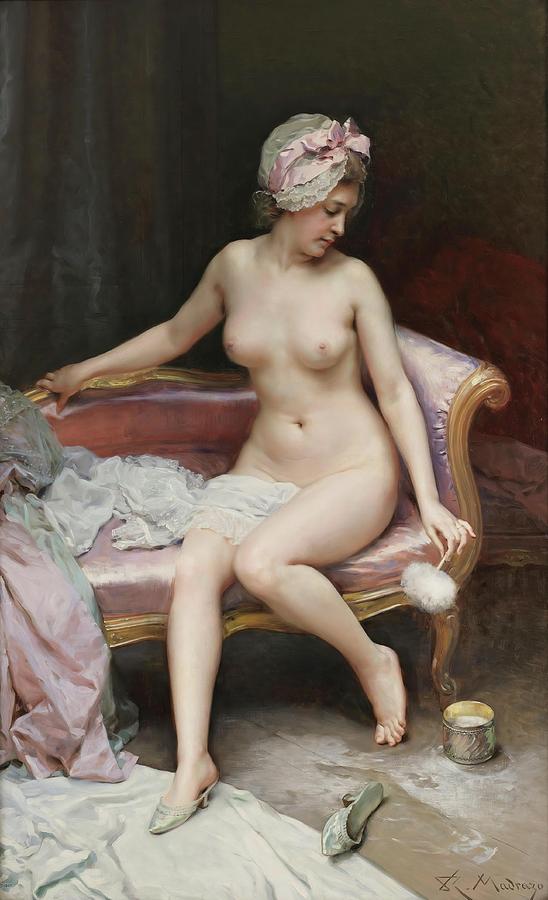 Raimundo de Madrazo y Garreta / After the Bath -Female Nude-. Ca. 1895. Oil on canvas. Painting by Raimundo de Madrazo y Garreta