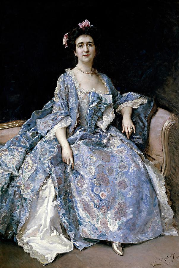 Raimundo de Madrazo y Garreta / Maria Hahn, Painters Wife, 1901, Spanish School. Painting by Raimundo de Madrazo y Garreta -1841-1920-