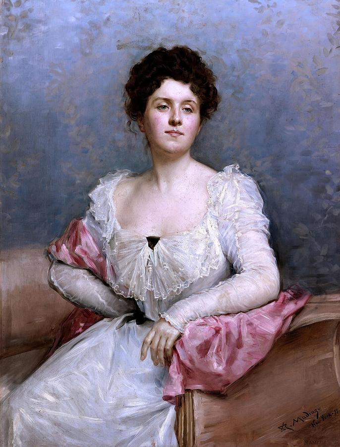 Raimundo de Madrazo y Garreta / Portrait of a Woman, 1899, Spanish School. Painting by Raimundo de Madrazo y Garreta -1841-1920-