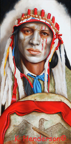 Native American Painting - Rain Bird by K Henderson