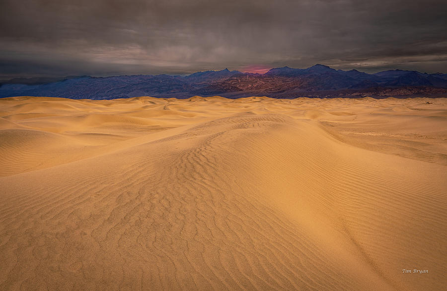 Desert Photograph -  Rain Showers at Dawn over Death Valley by Tim Bryan