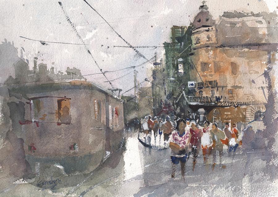 Rain Upon Amsterdam Painting by Gaston McKenzie