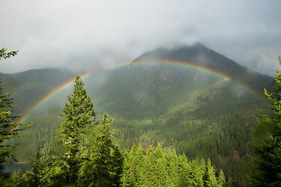 Rainbow Arc at Diablo Lake Photograph by Tom Cochran
