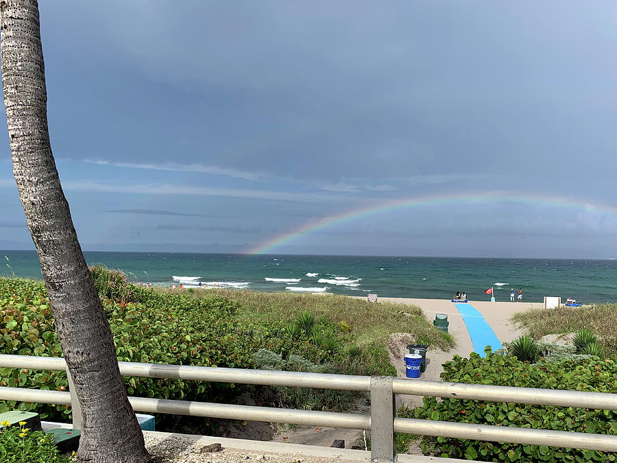 Rainbow at Beach 2 Photograph by Karen Zuk Rosenblatt