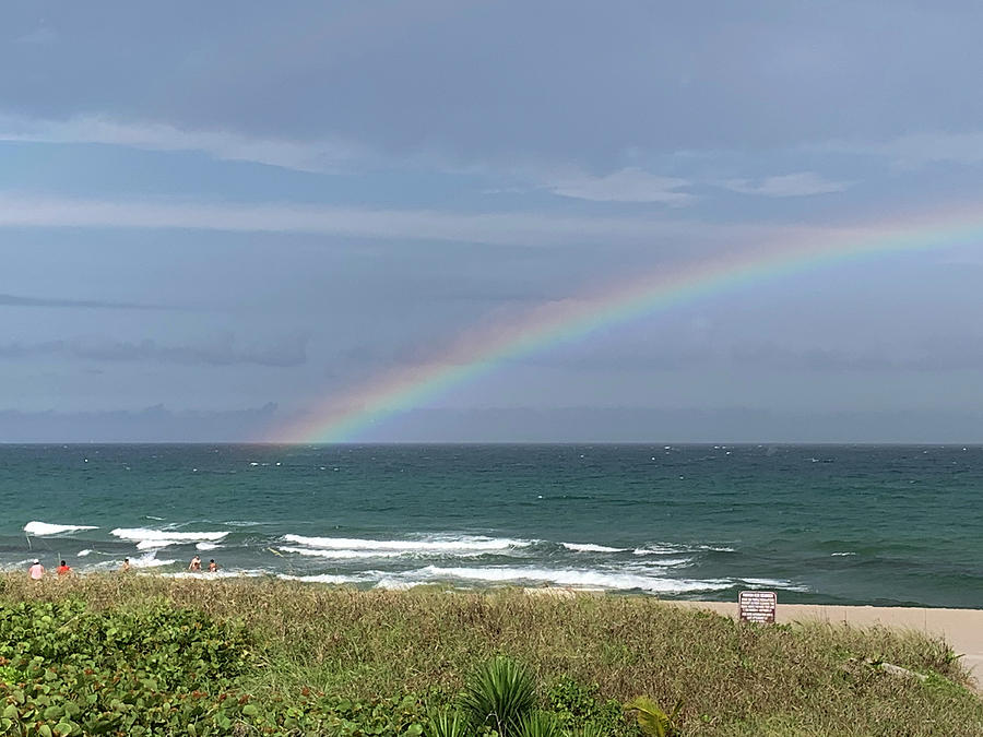 Rainbow at Beach Photograph by Karen Zuk Rosenblatt Rainbow at Beach Photograph by Karen Zuk Rosenblatt