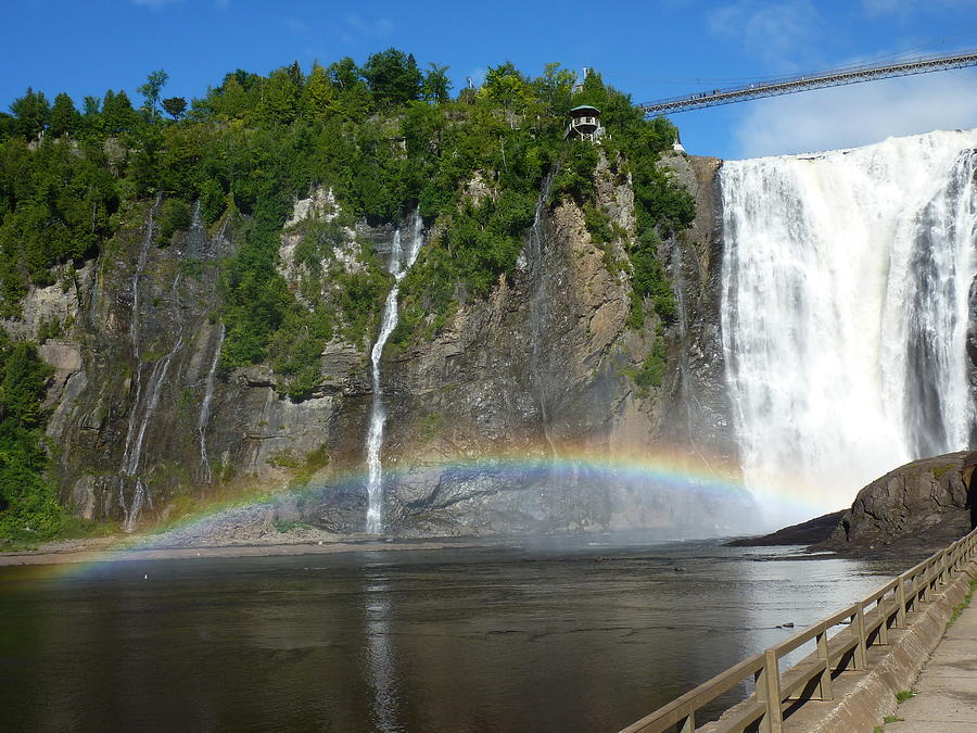 Rainbow at Montmorency Falls Photograph by Patricia Caron