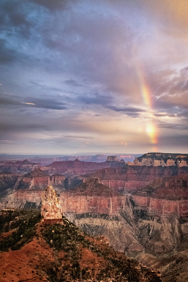 Rainbow at Point Imperial Photograph by Joe Kopp