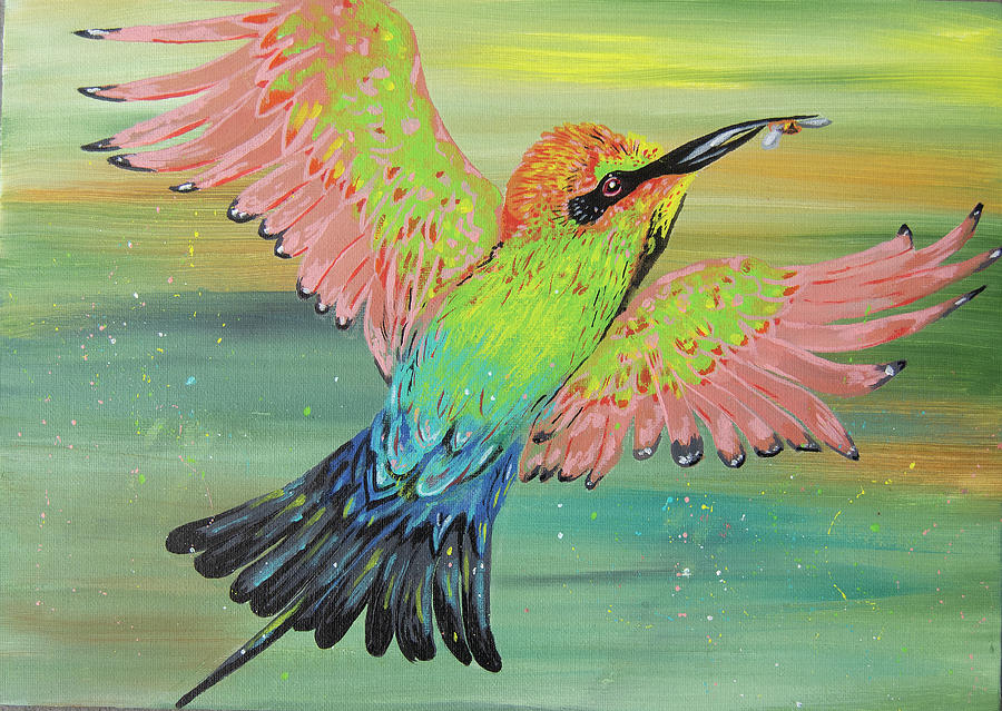 Rainbow Bee Eater Painting By Octavia Bishop