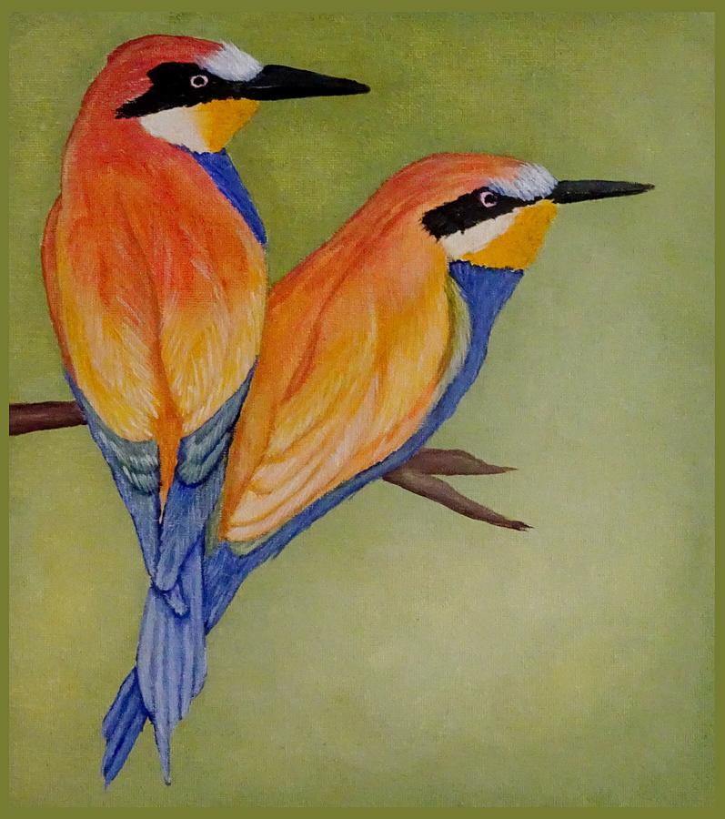 Rainbow Bee Eaters Painting by Julie-Anne Gatehouse - Fine Art America