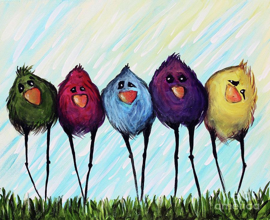 Rainbow Birds Painting by Natasha Moustasha Walsh - Fine Art America