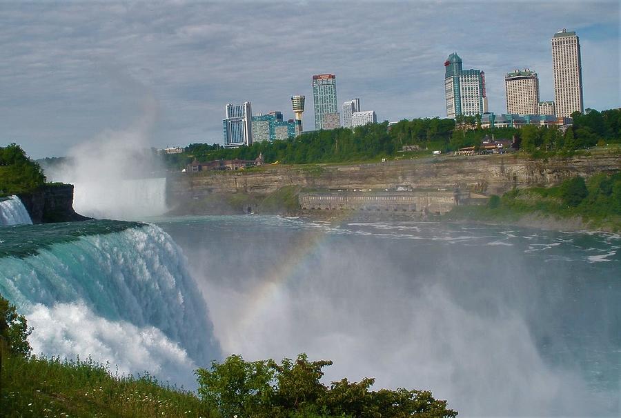 Rainbow over American Falls Photograph by Bnte Creations