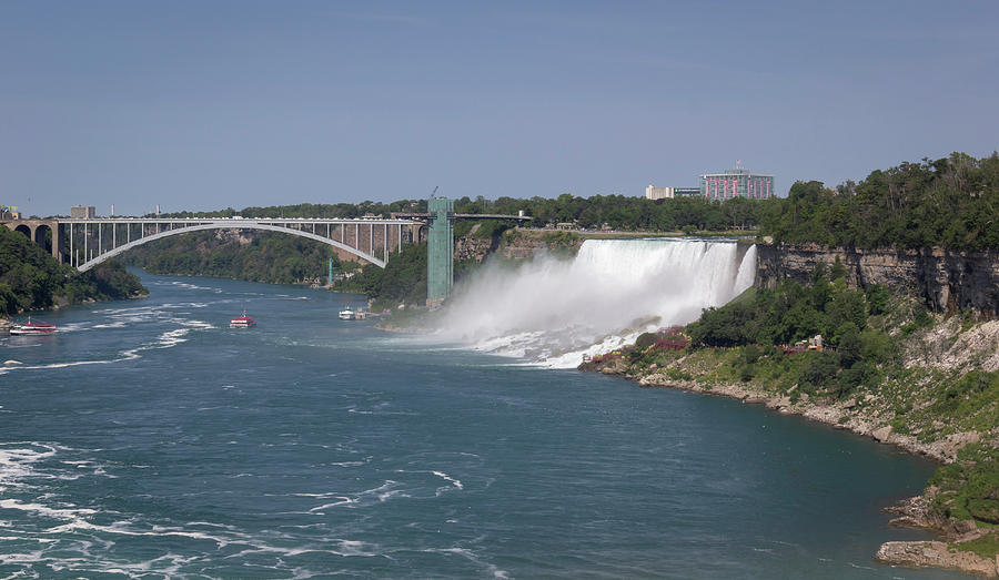 Rainbow Bridge and Niagara Falls Photograph by Teresa Mucha - Fine Art ...