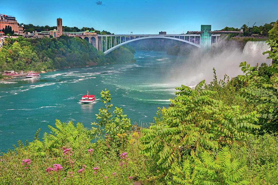 Rainbow Bridge, Niagara Falls Ny Digital Art by Claudia Uripos