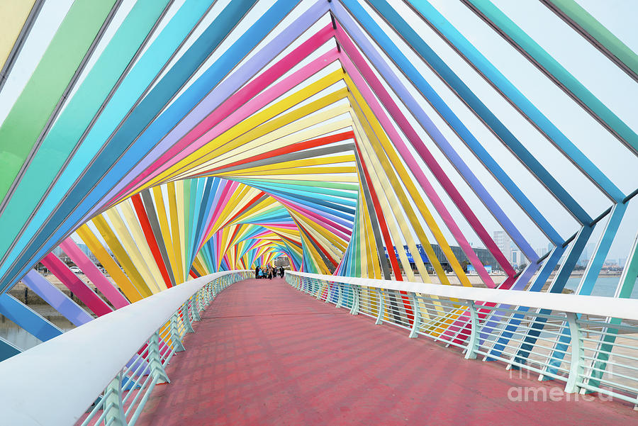 Rainbow Bridge, Qingdao City Photograph by Shunli Zhao