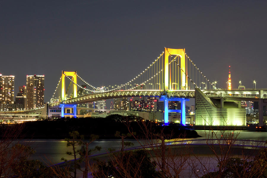 Rainbow Bridge, Tokyo Bay Photograph by Tetsuya Aoki