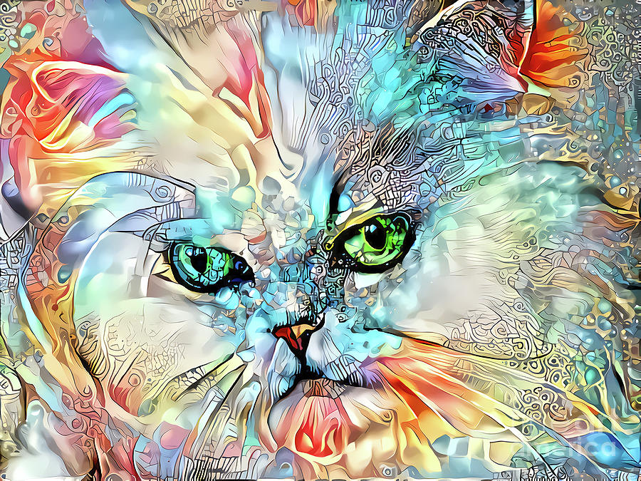 Rainbow Cat Digital Art by Elisabeth Lucas - Fine Art America