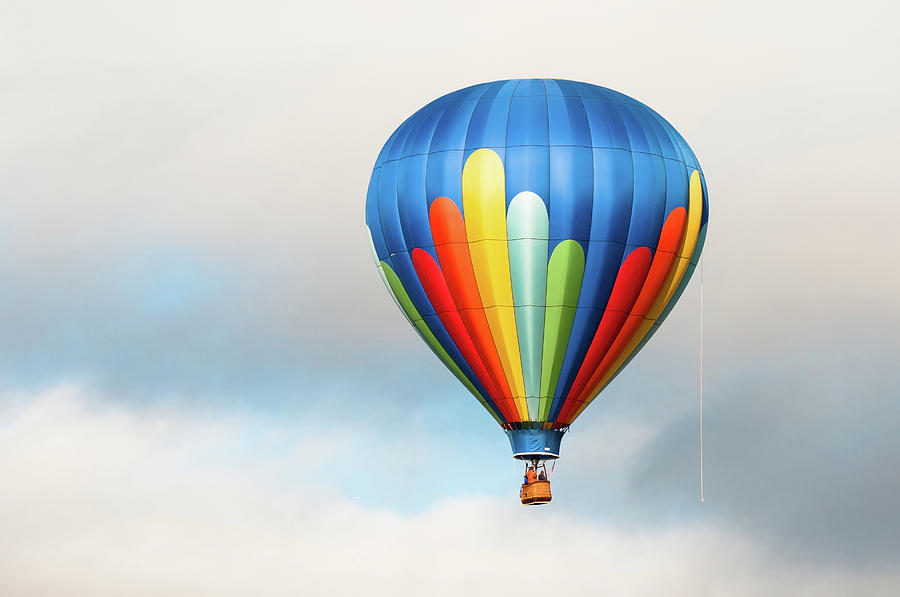 Rainbow Colored Hot Air Balloon Photograph by Photo By Sam Scholes