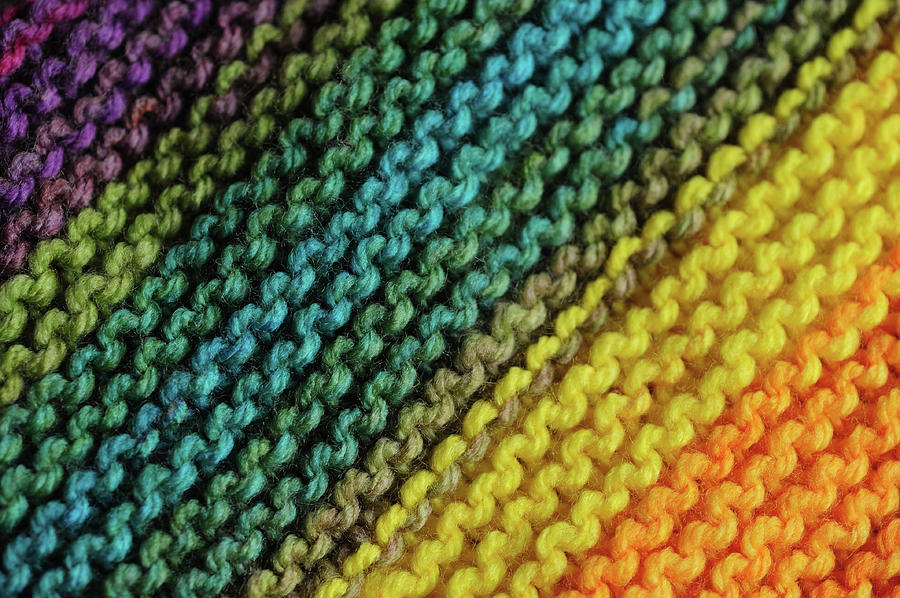 Rainbow Colors and Knitting Passion 1 Photograph by Jenny Rainbow