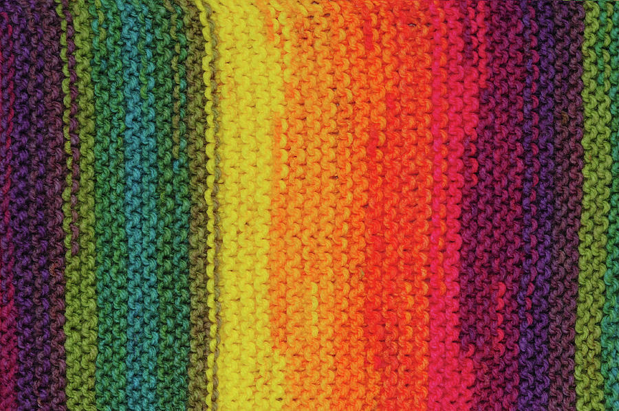 Knitting Hobbies Series. Rainbow Yarn Abstract 6 by Jenny Rainbow