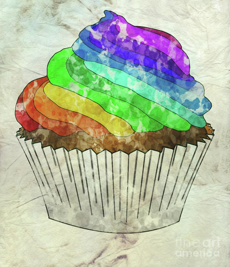 Rainbow Cupcake Digital Art by Esoterica Art Agency