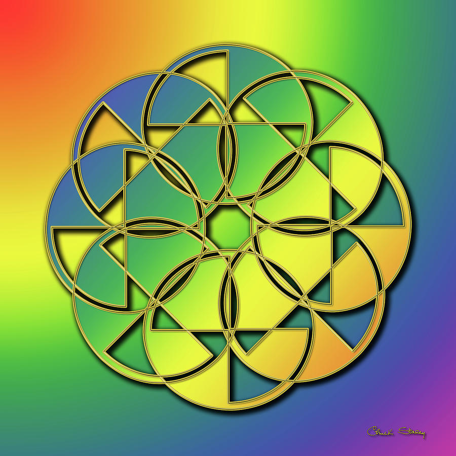 Rainbow Design 10 Digital Art by Chuck Staley