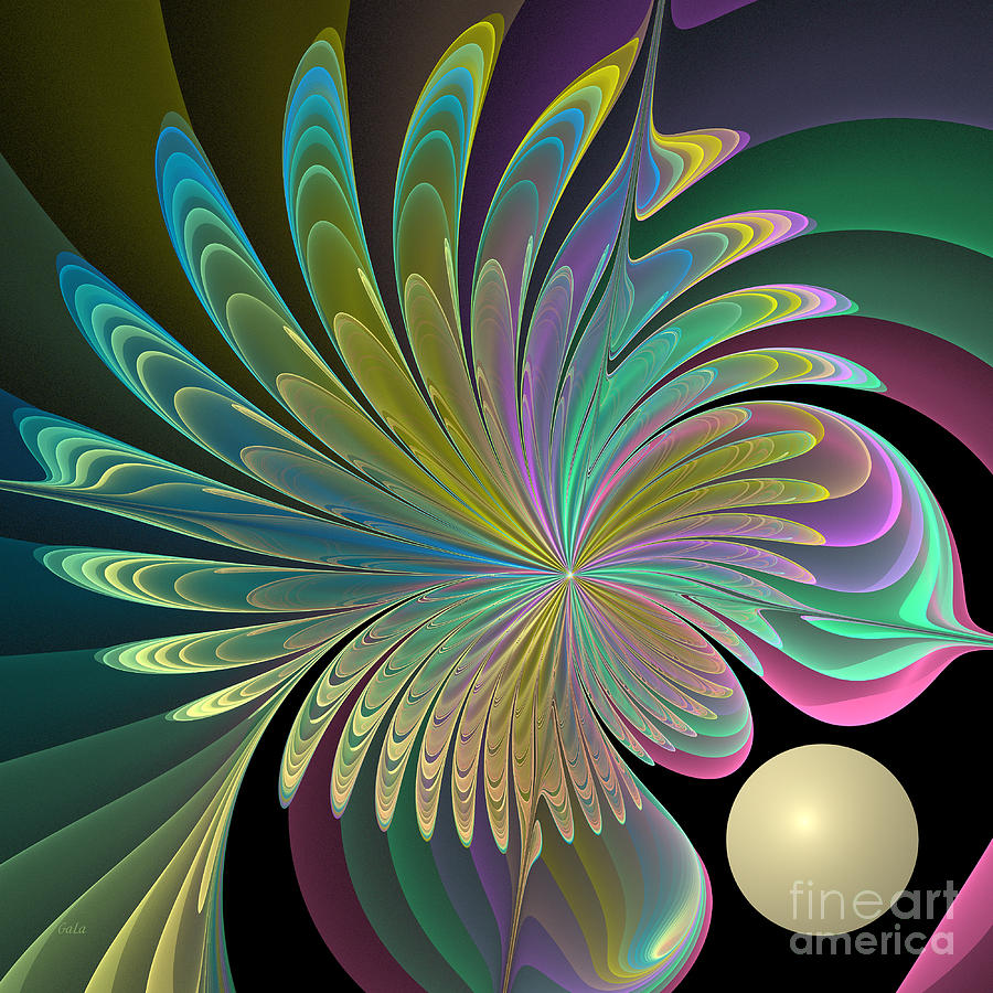 Rainbow Fantasy With Pearl Digital Art By Galina Lavrova Fine Art America