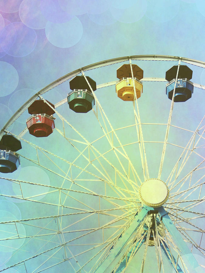 Ferris Wheel Photograph - Rainbow Ferris Wheel IIi by Sylvia Coomes
