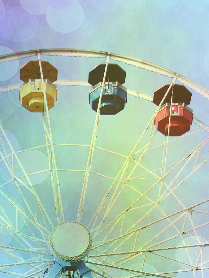 Ferris Wheel Photograph - Rainbow Ferris Wheel Iv by Sylvia Coomes