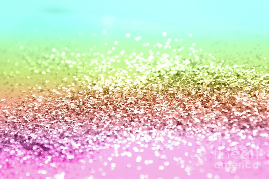 Unicorn Photograph - Rainbow Girls Glitter #1 #shiny #decor #art by Anitas and Bellas Art