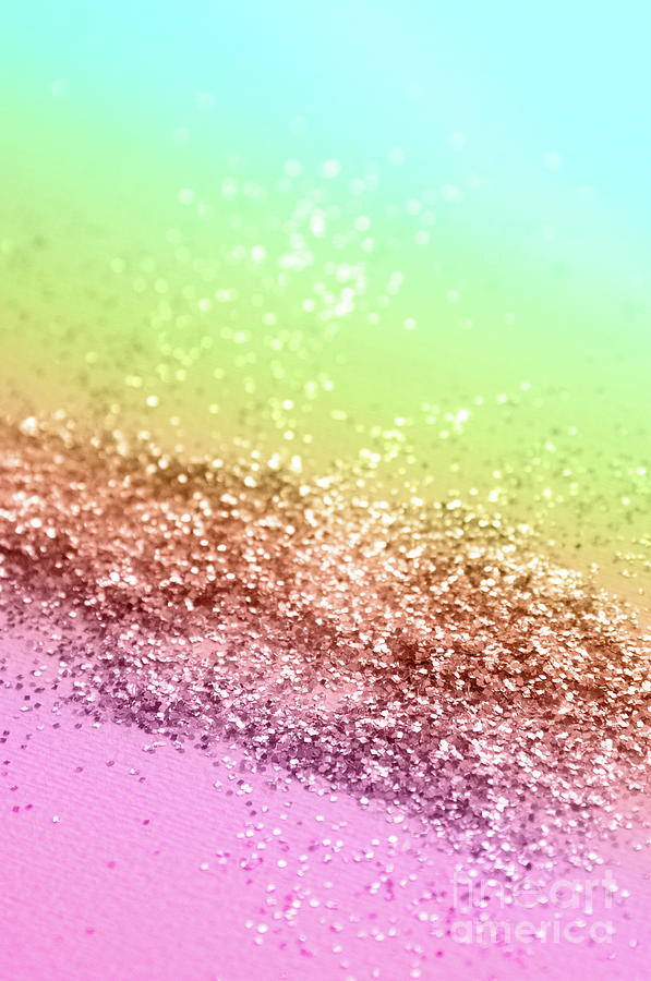 Unicorn Photograph - Rainbow Girls Glitter #2 #shiny #decor #art by Anitas and Bellas Art