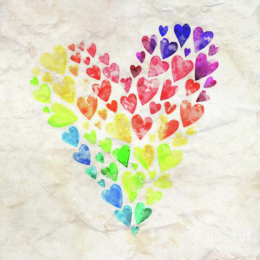 Rainbow Heart Digital Art by Esoterica Art Agency