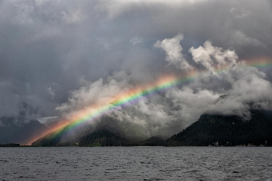 Rainbow in Resurrection Bay Photograph by Tony Hake