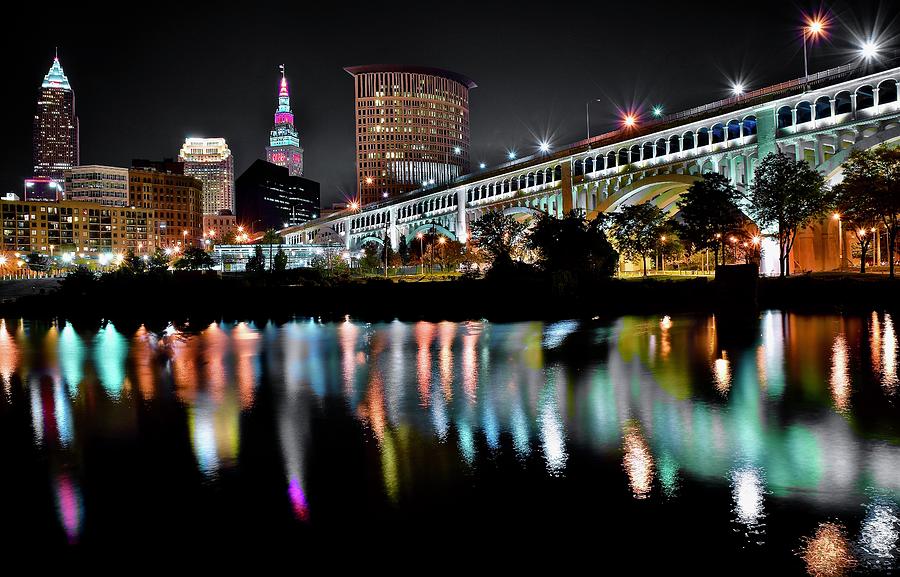 Rainbow Lights in the CLE Photograph by Frozen in Time Fine Art Photography